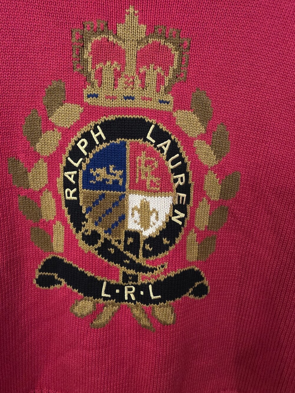 Authentic Lauren Ralph Lauren Crewneck Logo Pull On Sweater Size Large - Picture 3 of 13